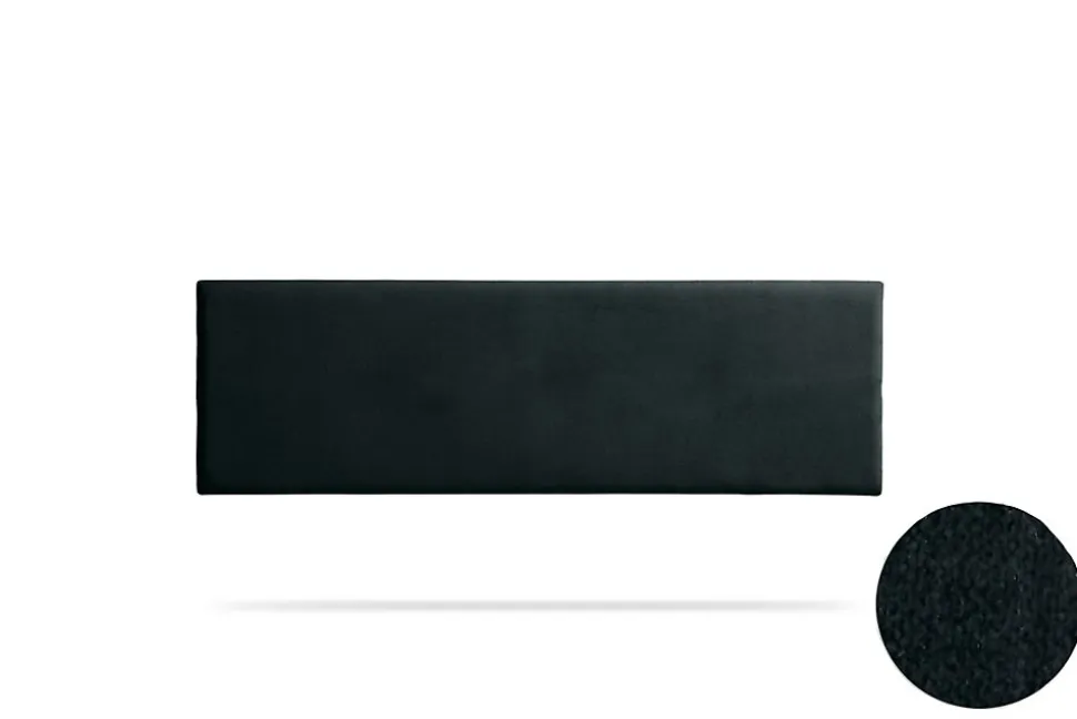Tête de Lit Tapisée NOVA Aqualine 115x50x5 cm - Noir - Moonia