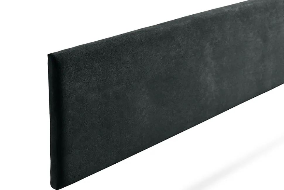 Tête de Lit Tapisée NOVA Aqualine 100x50x5 cm - Noir - Moonia