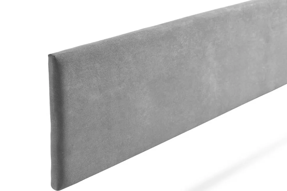 Tête de Lit Tapisée NOVA Aqualine 115x50x5 cm - Gris Clair - Moonia