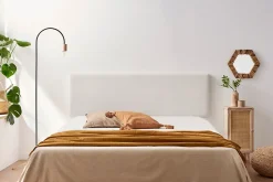 Tête de Lit Tapisée NOVA Aqualine 100x50x5 cm - Beige - Moonia
