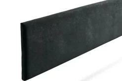 Tête de Lit Tapisée NOVA Aqualine 130x50x5 cm - Noir - Moonia