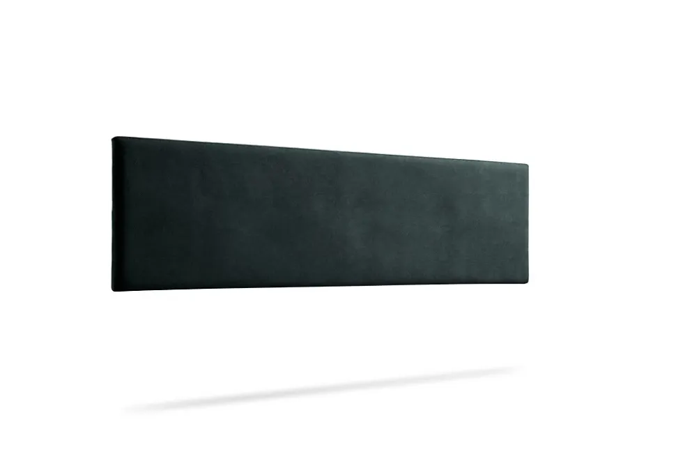 Tête de Lit Tapisée NOVA Aqualine 130x50x5 cm - Noir - Moonia