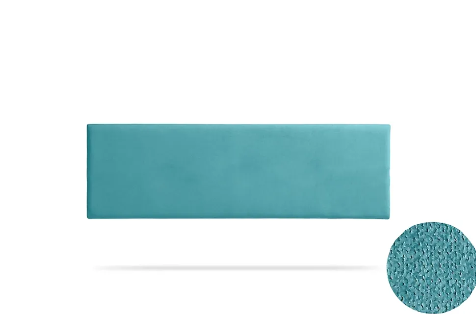 Tête de Lit Tapisée NOVA Aqualine 100x50x5 cm - Turquoise - Moonia