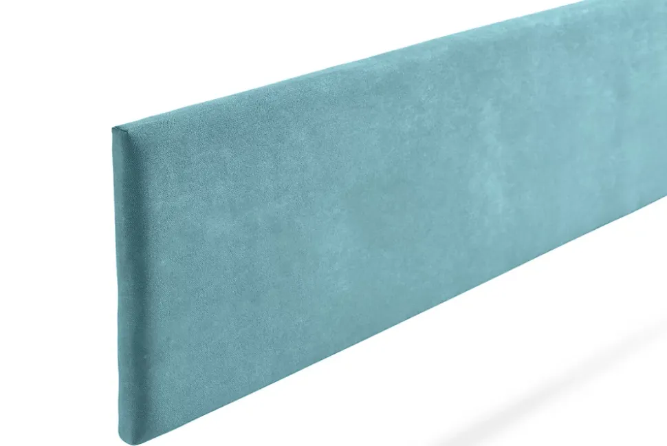 Tête de Lit Tapisée NOVA Aqualine 100x50x5 cm - Turquoise - Moonia
