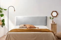 Tête de Lit Tapisée NOVA Simili cuir 160x50x5 cm - Argent - Moonia