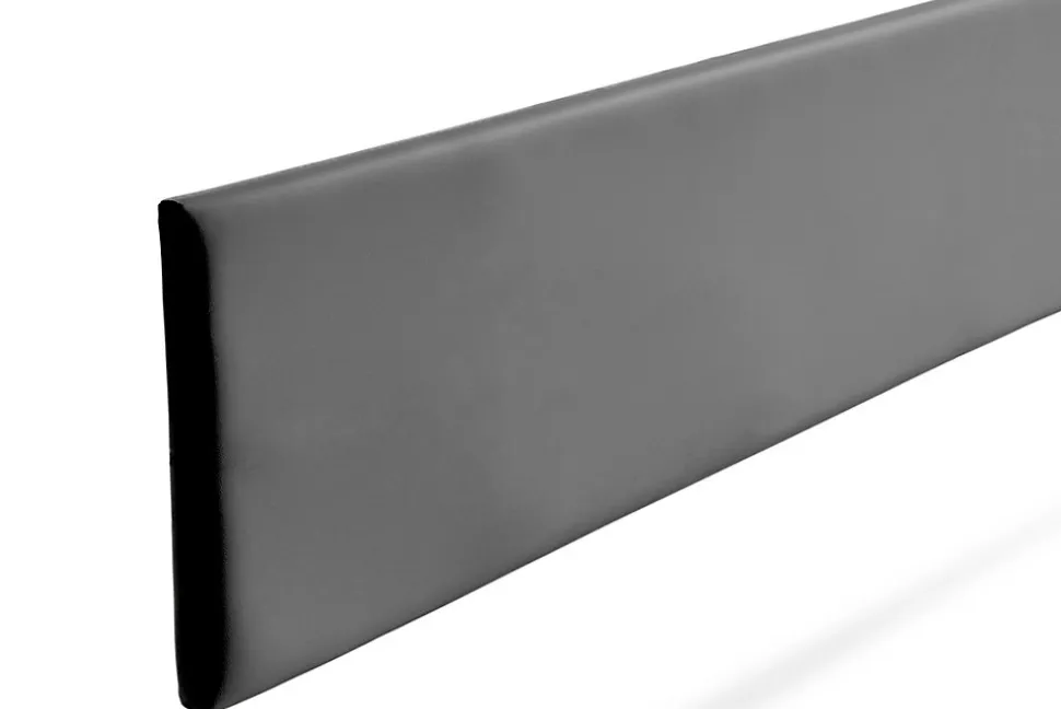 Tête de Lit Tapisée NOVA Simili cuir 115x50x5 cm - Gris Foncé - Moonia