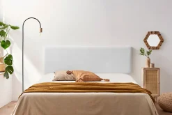 Tête de Lit Tapisée NOVA Simili cuir 160x50x5 cm - Blanc - Moonia