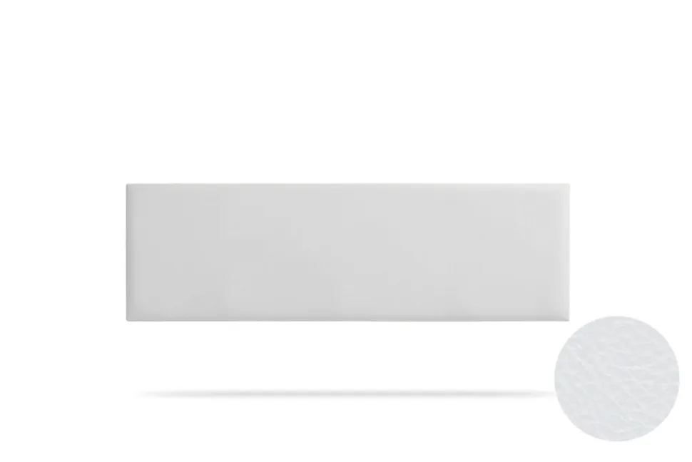 Tête de Lit Tapisée NOVA Simili cuir 115x50x5 cm - Blanc - Moonia