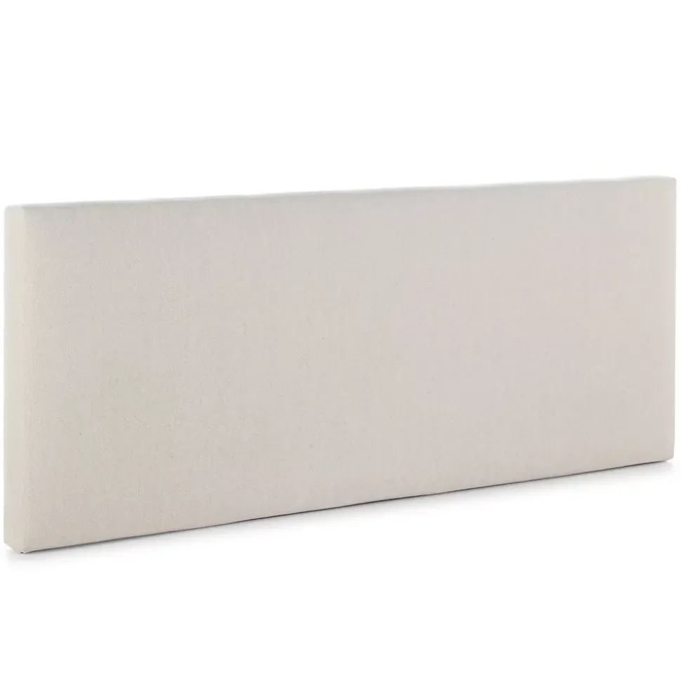 Tête de lit tapissée Tagomago 140x60 cm de Lin Naturel, 8 cm d'épaisseur