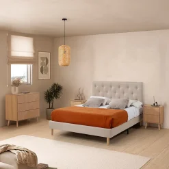 Tête de lit tapissée Turin 160x60 cm Beige