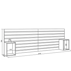 Tête de lit 214x70x3cm Lit 120-135-140-150-160cm couleur blanc