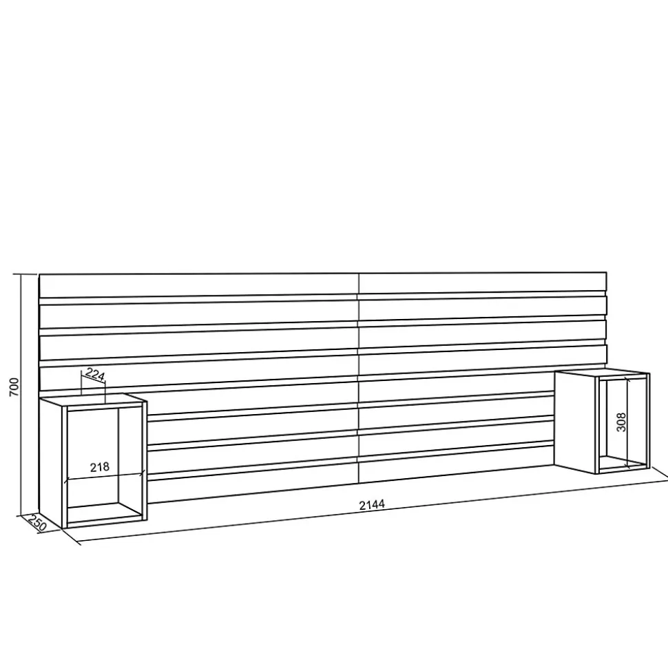Tête de lit 214x70x3cm Lit 120-135-140-150-160cm couleur blanc