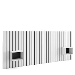 Tête de lit 258x107x3cm Lit de 150-160-180cm couleur blanc