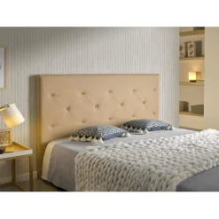 Tête de lit Zafiro camel pour lit 90 en similicuir 115x115x8. ECCOX