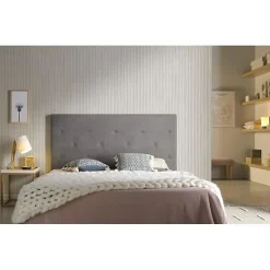 Tête de lit Zafiro pour lit 120 en tissu gris 154x115x8. ECCOX