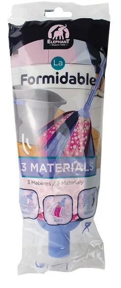 Tête lave sols à franges La Formidable Elephant