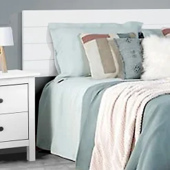 Venprodin - Tête de lit en bois 150 cm Magda 156x45 blanc