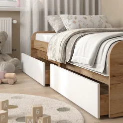 Vicco Lit denfant Blanc/Artisan 90x200 cm sans matelas