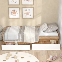 Vicco Lit denfant Blanc/Artisan 90x200 cm sans matelas