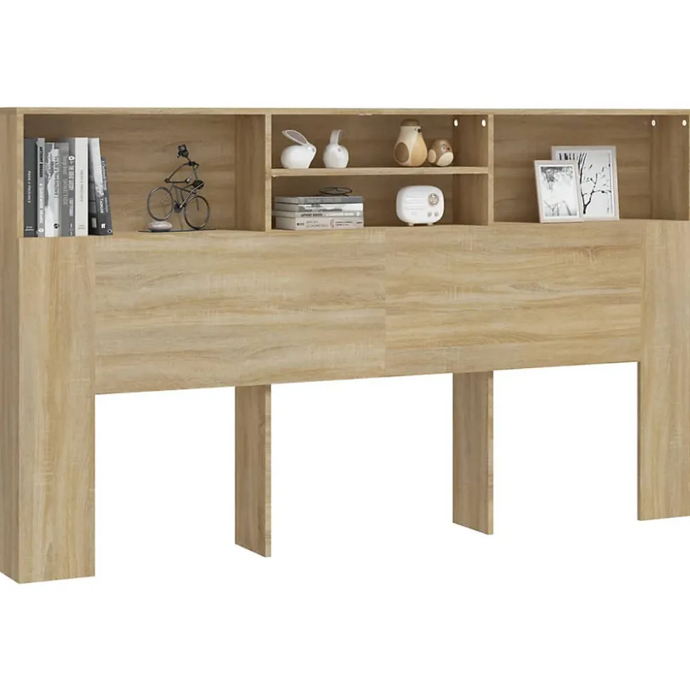 vidaXL Armoire de tête de lit Chêne sonoma 180x19x103,5 cm 811883