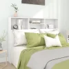 vidaXL Armoire de tête de lit Blanc 140x19x103,5 cm 811862