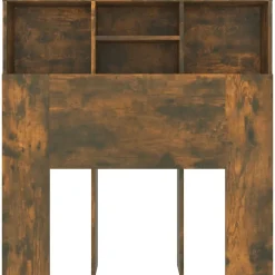 vidaXL Armoire de tête de lit Blanc brillant 120x19x103,5 cm