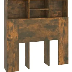 vidaXL Armoire de tête de lit Blanc brillant 120x19x103,5 cm