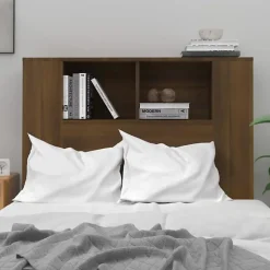 vidaXL Armoire de tête de lit Chêne marron 100x18,5x104,5 cm 817266.