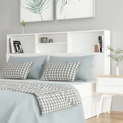 vidaXL Armoire de tête de lit Blanc 160x19x103,5 cm 811871