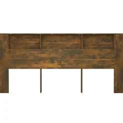 vidaXL Armoire de tête de lit Chêne fumé 220x18,5x104,5 cm 817282