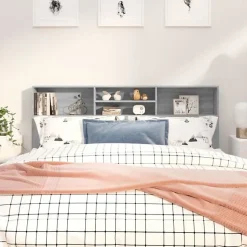 vidaXL Armoire de tête de lit Sonoma gris 180x19x103,5 cm 817256