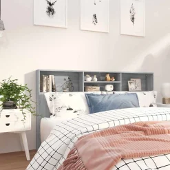 vidaXL Armoire de tête de lit Sonoma gris 180x19x103,5 cm 817256