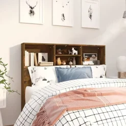 vidaXL Armoire de tête de lit Chêne marron 100x19x103,5 cm