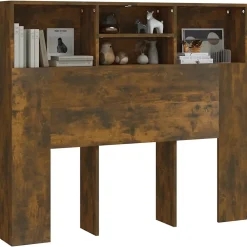 vidaXL Armoire de tête de lit Chêne marron 100x19x103,5 cm