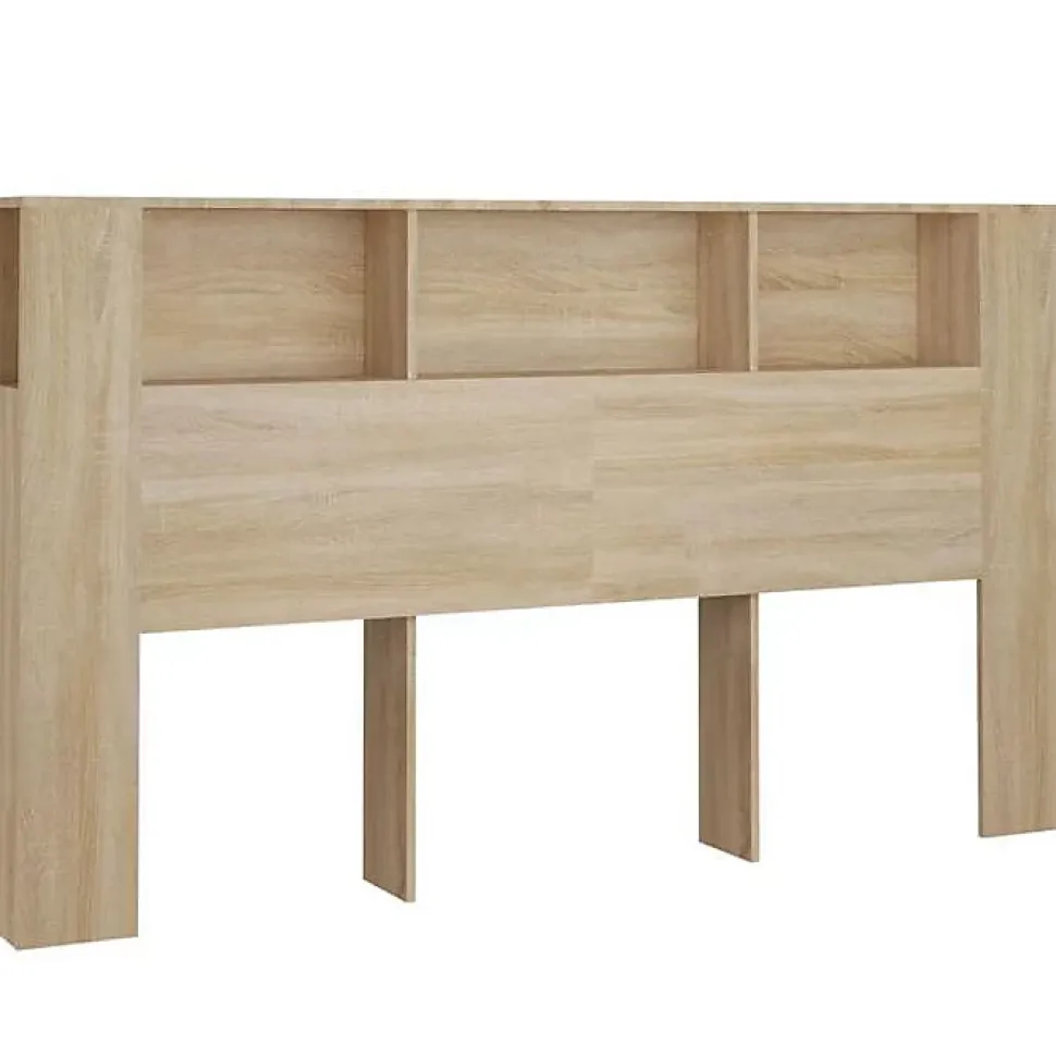 vidaXL Armoire de Tête de Lit Murale Meuble de Chambre à Coucher Tête de Lit avec Rangement Accessoire de Lit Intérieur 811946