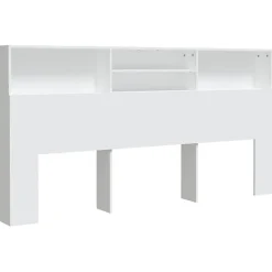 vidaXL Armoire de Tête de Lit Murale Meuble de Chambre à Coucher Tête de Lit avec Rangement Accessoire de Lit Intérieur 811889