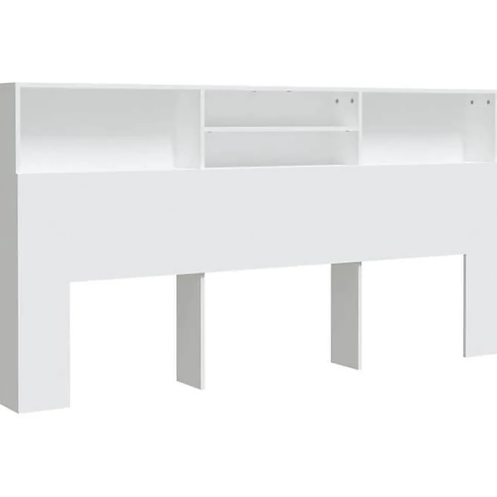 vidaXL Armoire de Tête de Lit Murale Meuble de Chambre à Coucher Tête de Lit avec Rangement Accessoire de Lit Intérieur 811889