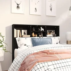 vidaXL Armoire de tête de lit Blanc 120x19x103,5 cm