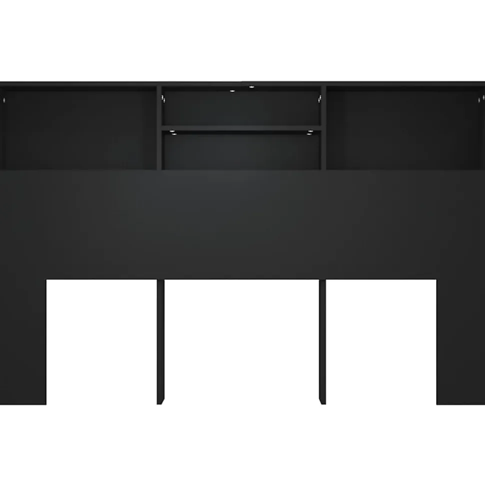 vidaXL Armoire de tête de lit Noir 160x19x103,5 cm 811872