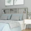 vidaXL Armoire de tête de lit Gris béton 160x19x103,5 cm 811875