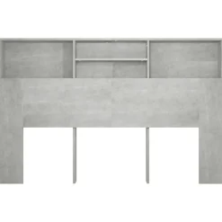 vidaXL Armoire de tête de lit Gris béton 160x19x103,5 cm 811875