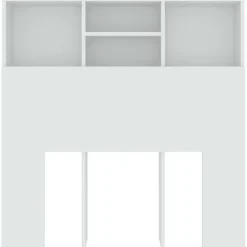 vidaXL Armoire de tête de lit Blanc 100x19x103,5 cm 811844