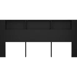 vidaXL Armoire de tête de lit Noir 220x18,5x104,5 cm 811962