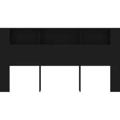 vidaXL Armoire de tête de lit Noir 200x18,5x104,5 cm 811953