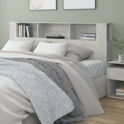 vidaXL Armoire de tête de lit Gris béton 200x18,5x104,5 cm 811956