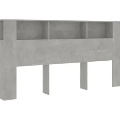 vidaXL Armoire de tête de lit Gris béton 200x18,5x104,5 cm 811956
