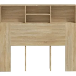 vidaXL Armoire de tête de lit Noir 120x19x103,5 cm