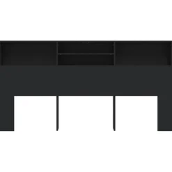 vidaXL Armoire de tête de lit Noir 200x19x103,5 cm 811890