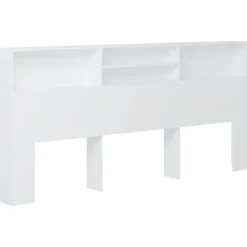 vidaXL Armoire de tête de lit Blanc 220x19x103,5 cm 811898