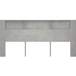 vidaXL Armoire de tête de lit Gris béton 220x18,5x104,5 cm 811965
